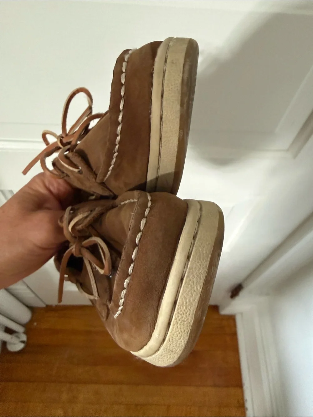 Sperry Brown Leather Kids Boat Shoes